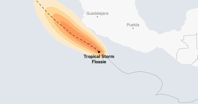 Map: Tracking Tropical Storm Flossie