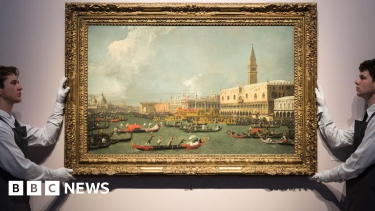 Canaletto Venice painting owned by first UK prime minister sells for record £32m