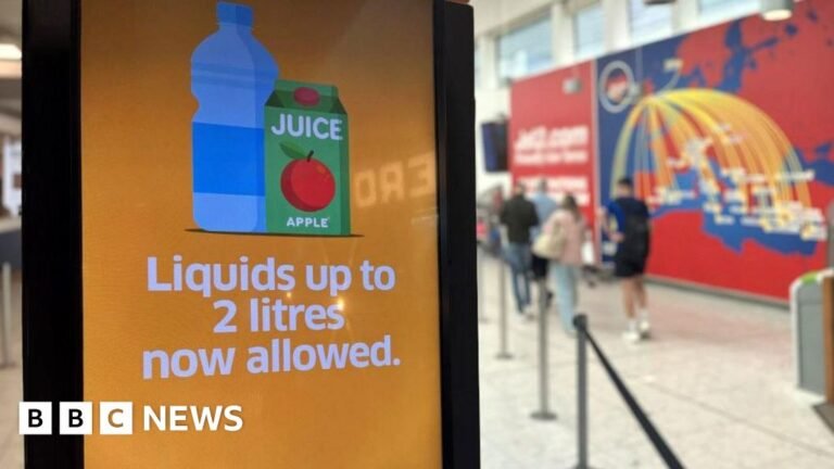 Edinburgh Airport liquid limit increased from 100ml to two litres