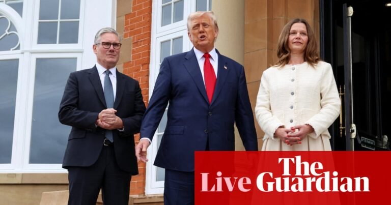 Trump does not back Netanyahu’s claim there is no starvation in Gaza and praises Starmer’s stance on immigration – UK politics live | Politics