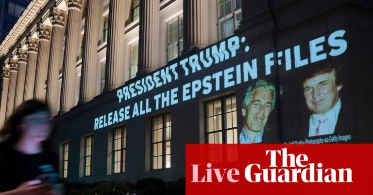 Trump requests release of Epstein court documents but says ‘nothing will be enough for the troublemakers’ – US politics live | US politics