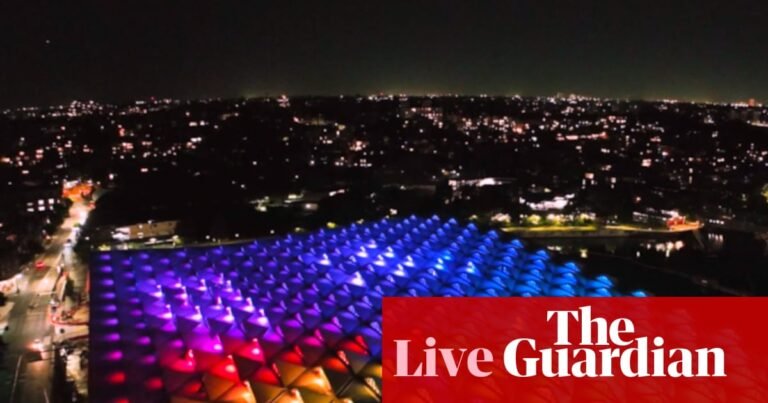 Australia news live: new Sydney fish market unveils ‘special event’ lighting system; earthquake strikes Indonesia island | Australia news