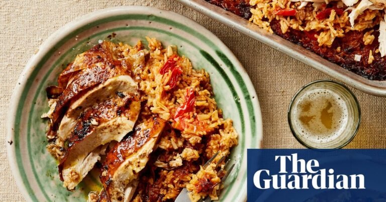 Thomasina Miers’ recipes for rice-stuffed roast chicken and courgette soda bread | Mexican food and drink