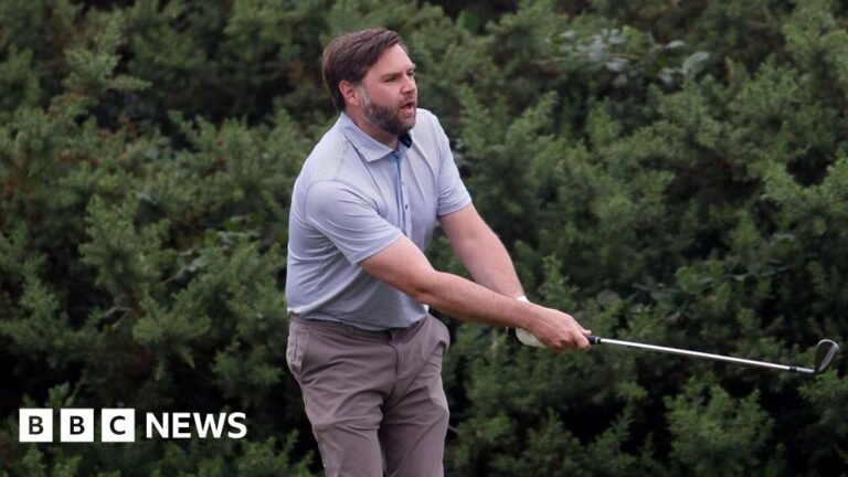 US Vice-President JD Vance plays at Trump golf course on first day of Scottish holiday