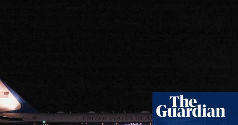 Donald Trump lands in UK for second state visit as protesters gather in Windsor | Donald Trump